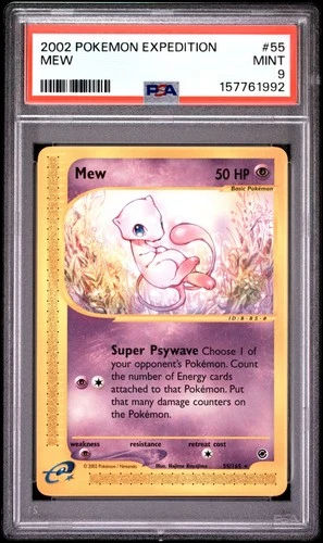 2002 POKEMON EXPEDITION #55 MEW PSA 9
