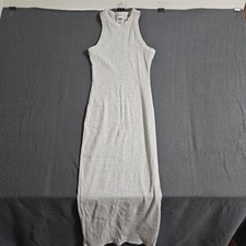 Pink Small Gray Sleeveless Long Sweater Dress