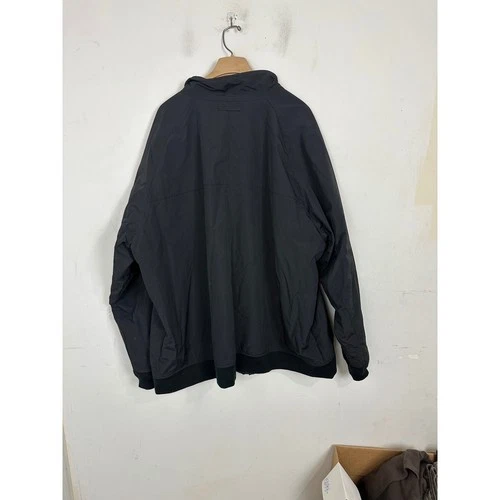 Lands End Squall Jacket Mens 3XL Tall Black Fleece Lined Full Zip Bomber 457210 image 3