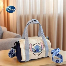 Stitch Canvas Shoulder Bag Cartoon Strawberry Bear Crossbody Bag for Women