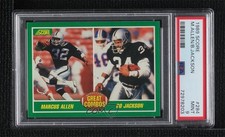 1989 Score Great Combos Marcus Allen Bo Jackson #284 PSA 9 MINT HOF 0eq9