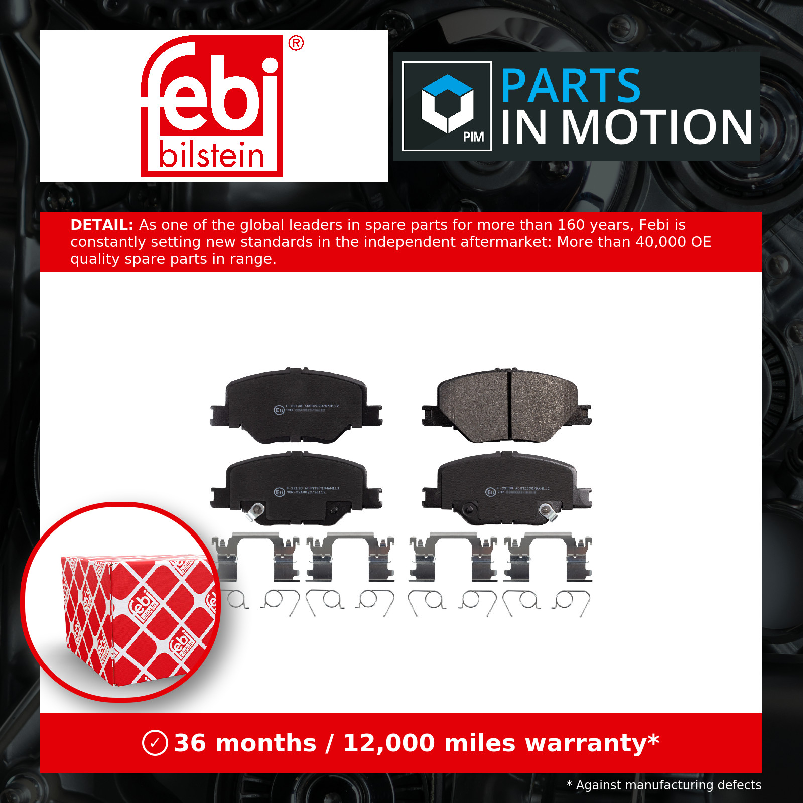 FEBI 116247 BRAKE PAD SET DISC BRAKE Front - Image 5