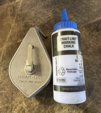 The Irwin Company Strait Line Chalk Line Reel with Marking Chalk - USED