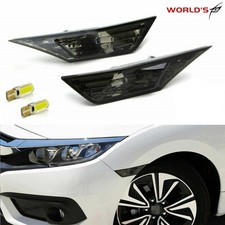 For Honda Civic 2016-2021 Smoked Side Marker Lamp Turn Signal Light Led Bulbs