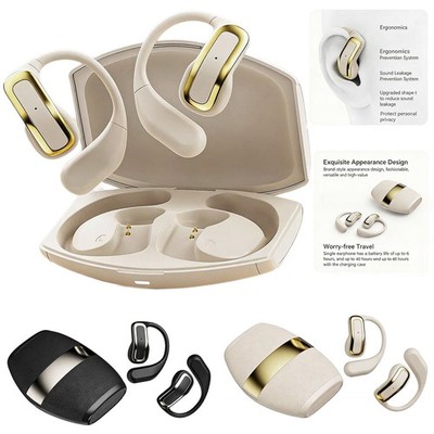 Bluetooth Headset Wireless Earphones Open Ear Earbud Ear Hook For iPhone Samsung