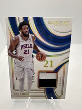 Panini 2023-24 Immaculate Joel Embiid Jersey Number Patch /21 PJN-EMB 76ers