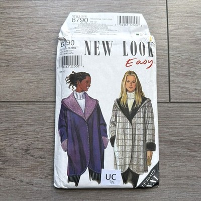 New Look EASY Sewing Pattern 6790 Misses Coat Jacket Simple Size S-XXL (10-28)