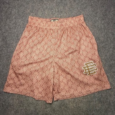 Eric Emanuel EE Pink/Red Mesh Shorts Drawstring Elastic Waist Athletic Small
