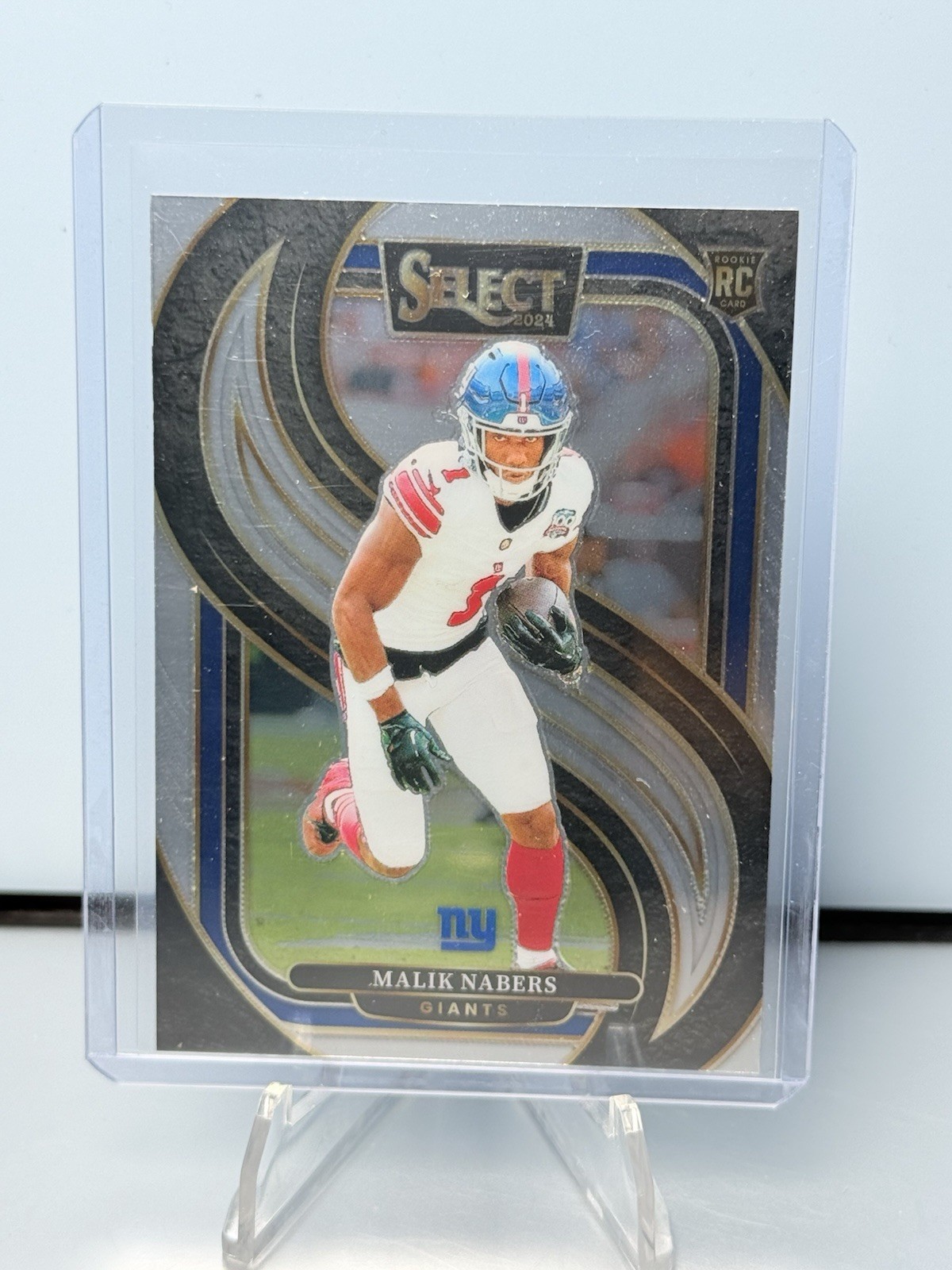2024 Panini Select Malik Nabers Premier Level RC Silver Prizm Rookie #116 Giants