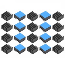 20PCS Black Aluminum Heat Sink with Thermal Conductive Adhesive Tape, 9 9 5mm...