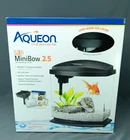 Aqueon LED 2.5 Gallon MiniBow SmartClean Fish Aquarium Kit w/ Nano Power Filter