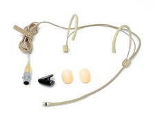 Beige Headset Microphone w/ mini XLR 3 pin fits AKG Samson Wireless Mic System