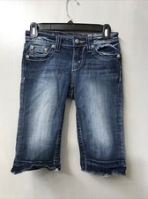 Miss Me Girls JK5416M Jean Bermuda Shorts Rhinestones Size 14