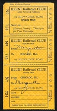Illini Railroad Club c1964 Burlington Route Special Train Ticket 734 Bloomquist*