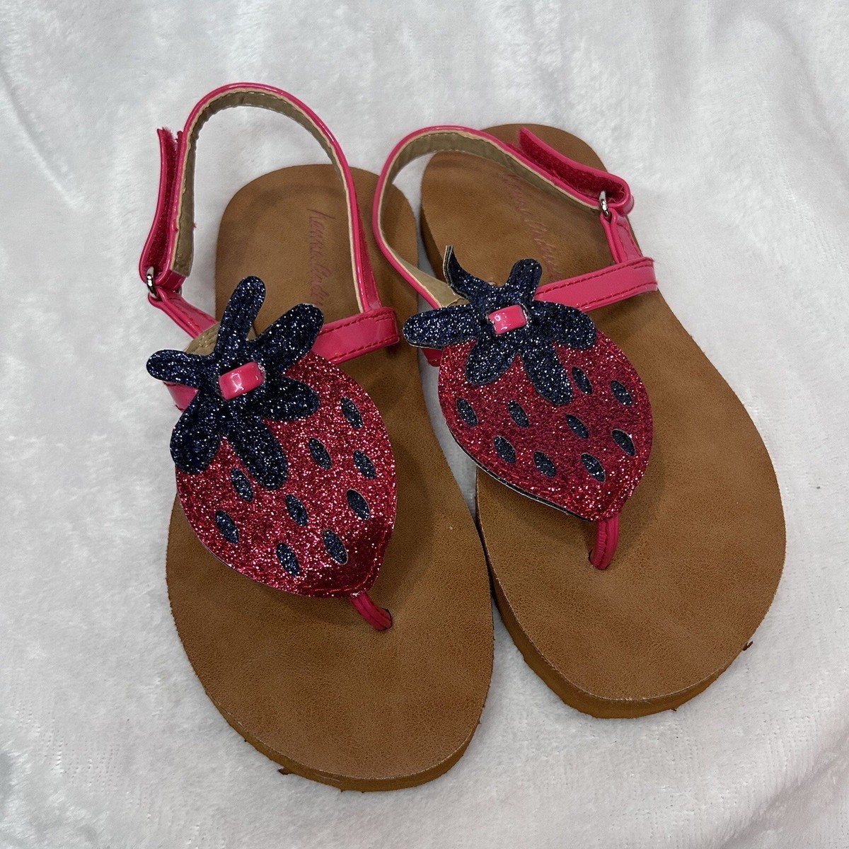 Hanna Andersson Strawberry Sandals Toddler Little Girl Size 11 12
