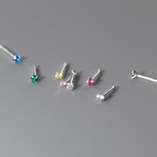 Sterling Silver Extra TINY CZ Helix Tragus Piercing Stud Earrings