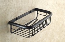 30cm Black Oil Rubbed Bronze Wall Mounted Shower Caddy Bathroom Storage Basket