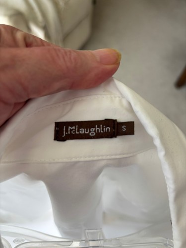 J. McLaughlin Shirt Blouse Womens S White long Sleeve - Picture 3 of 4