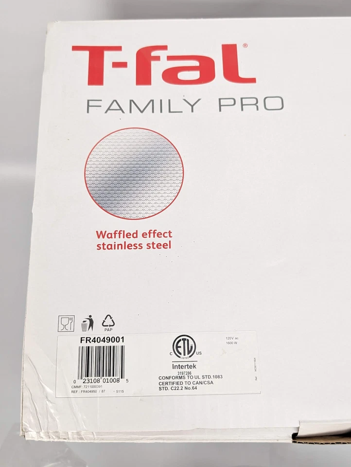 Freidora T-Fal Family Pro 3L - 120V 1600W Temporizador Encimera Inoxidable Foto 4 de 4