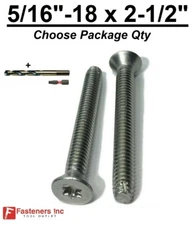 5/16-18 x 2-1/2" Stainless Steel Trailer Flooring Floorboard Screw Torx w/ Bits