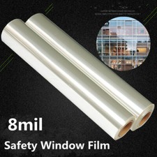 8mil Safety Security Window Film Clear Glass Protection Anti Shatter Sticker