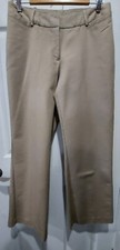 Women's Worthington Pants Slacks Flat Front Mid Rise Size 8 Curvy Fit Tan