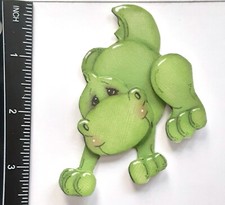 3D Crouched Green Dinosaur CUSTOMER APPRECIATION Embellishment 141