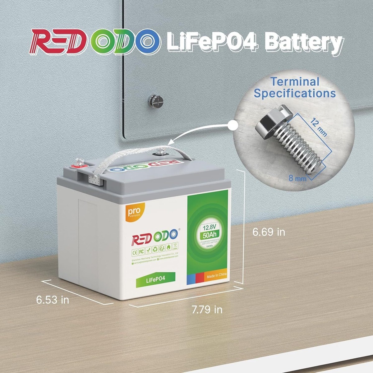 Redodo 12V 50Ah LiFePO4 Lithium Battery Deep Cycles for Redodo 12V 50Ah LiFePO4 Lithium Battery Deep Cycles for