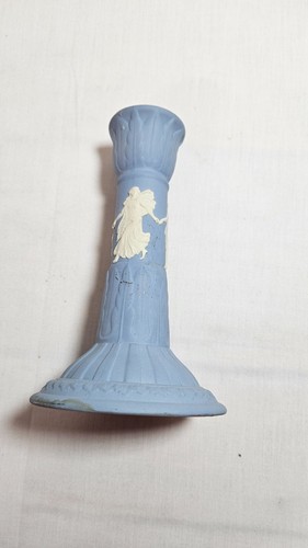 Vintage Wedgewood Kerzenständer Jasperware blau "Dancing Hours" - Bild 6 von 6