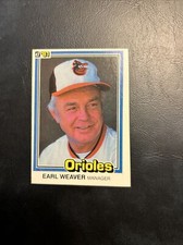 B99a #356 Earl Weaver Baltimore Orioles 1981 Donruss