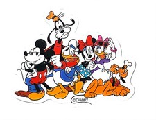 Disney MICKEY MOUSE and Friends Clubhouse Anime Cartoon Water Resistant Sticker