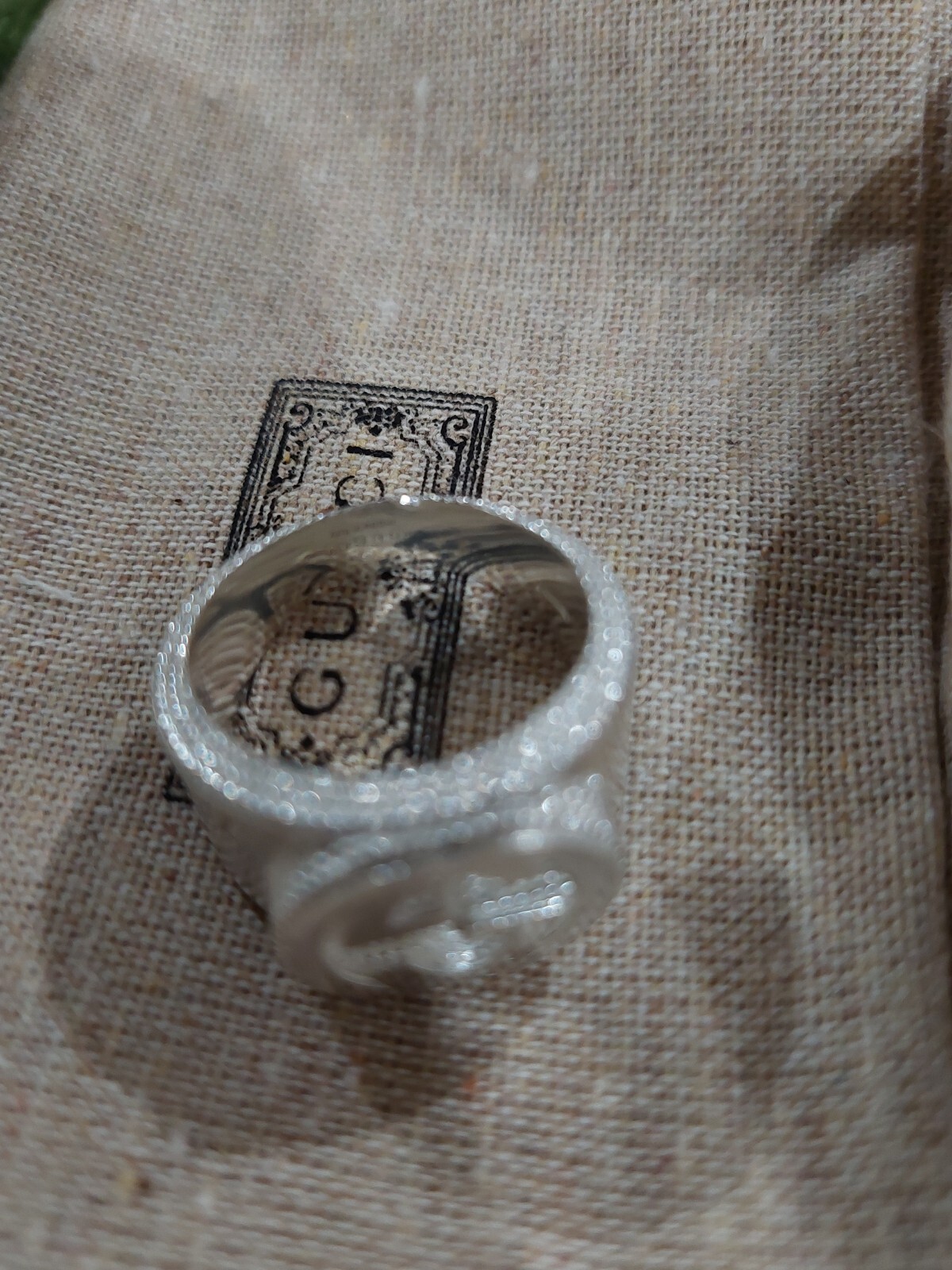 GUCCI Ring Interlocking G Silver925 Used Size 21 - image 3