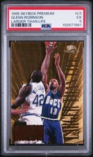 1995 Skybox GLENN ROBINSON Bucks LARGER THAN LIFE Insert Card # L5 PSA 5