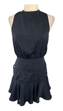 finders womens solid navy blue tank mini jumpsuit romper small