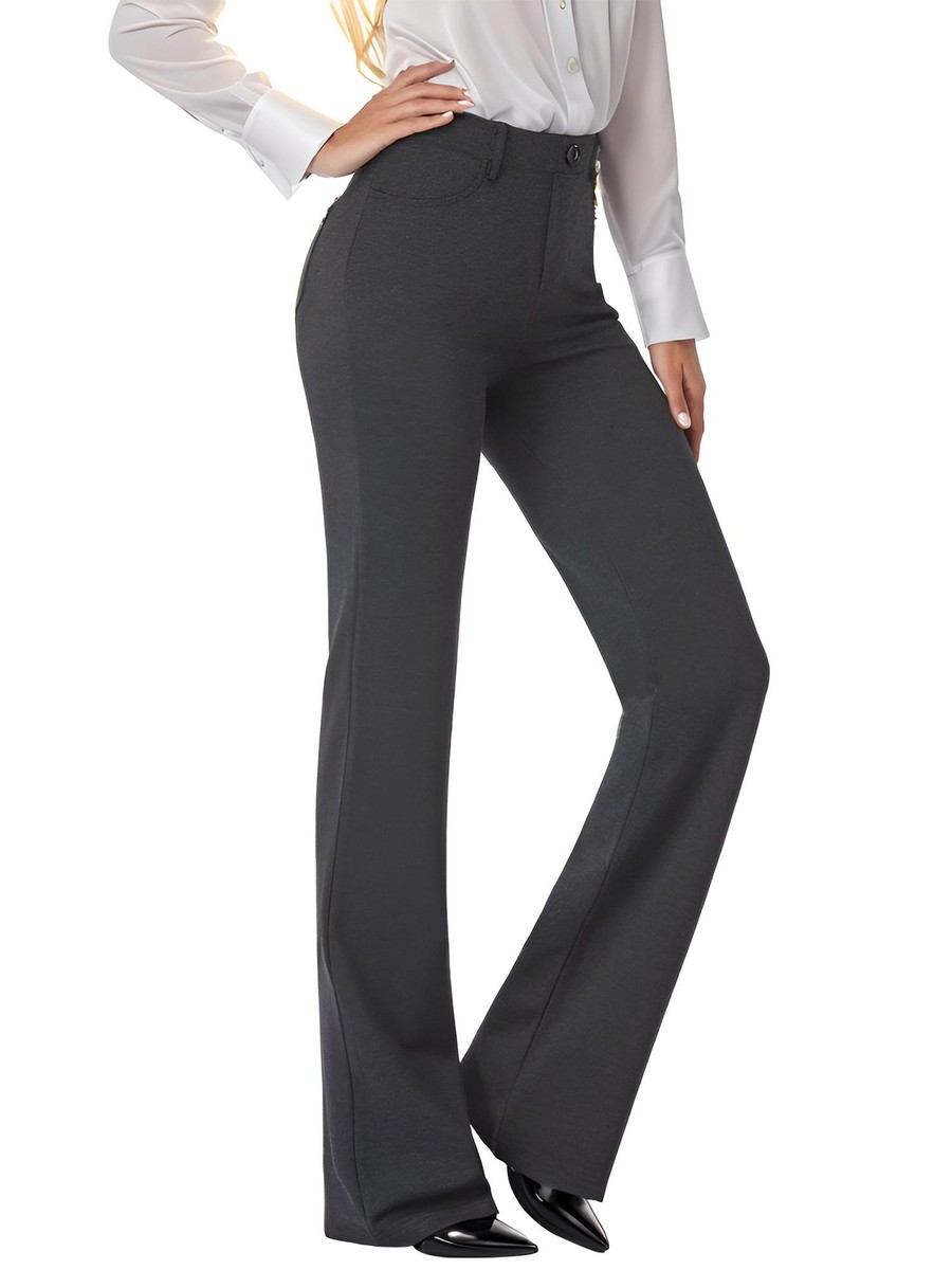 high waisted boot cut dress pants A-line Queen Anne Long Sleeve Lace High Slit Satin Elegant Wedding Dre –  Kexindaidd boutique store