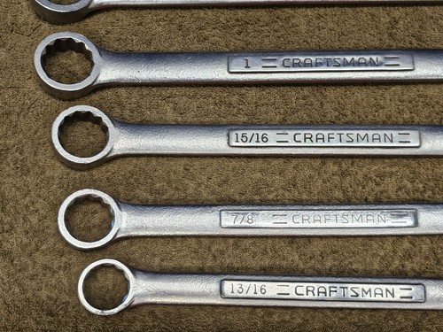 15 Craftsman VA Combination Wrench Set Sae 1-1/8 1/16 15/16 7/8 13/16 3/4 1/2USA - Picture 3 of 24