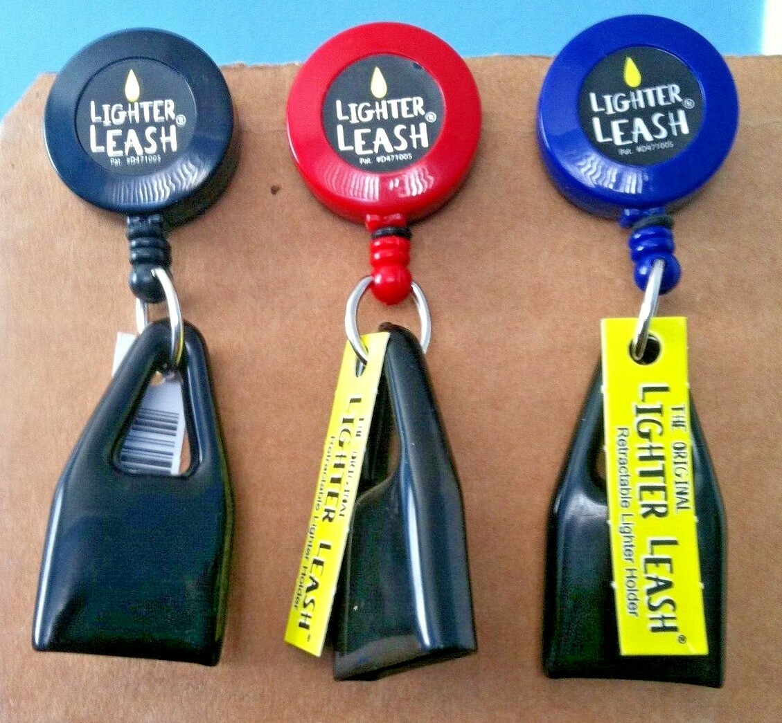 ORIGINAL LIGHTER LEASH PULL OUT CLIP RETRACTABLE & Bic LIGHTER