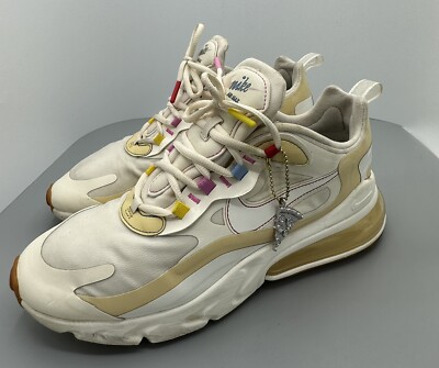 Nike Air Max 270 React Pale Ivory 12 LA Edition CQ0208-101 Womens Size 11 