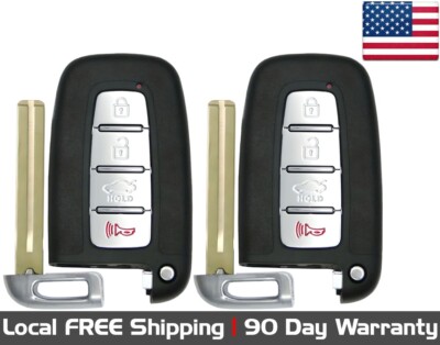 2x New Replacement Proximity Key Fob Remote For Select Hyundai / KIA Vehicles