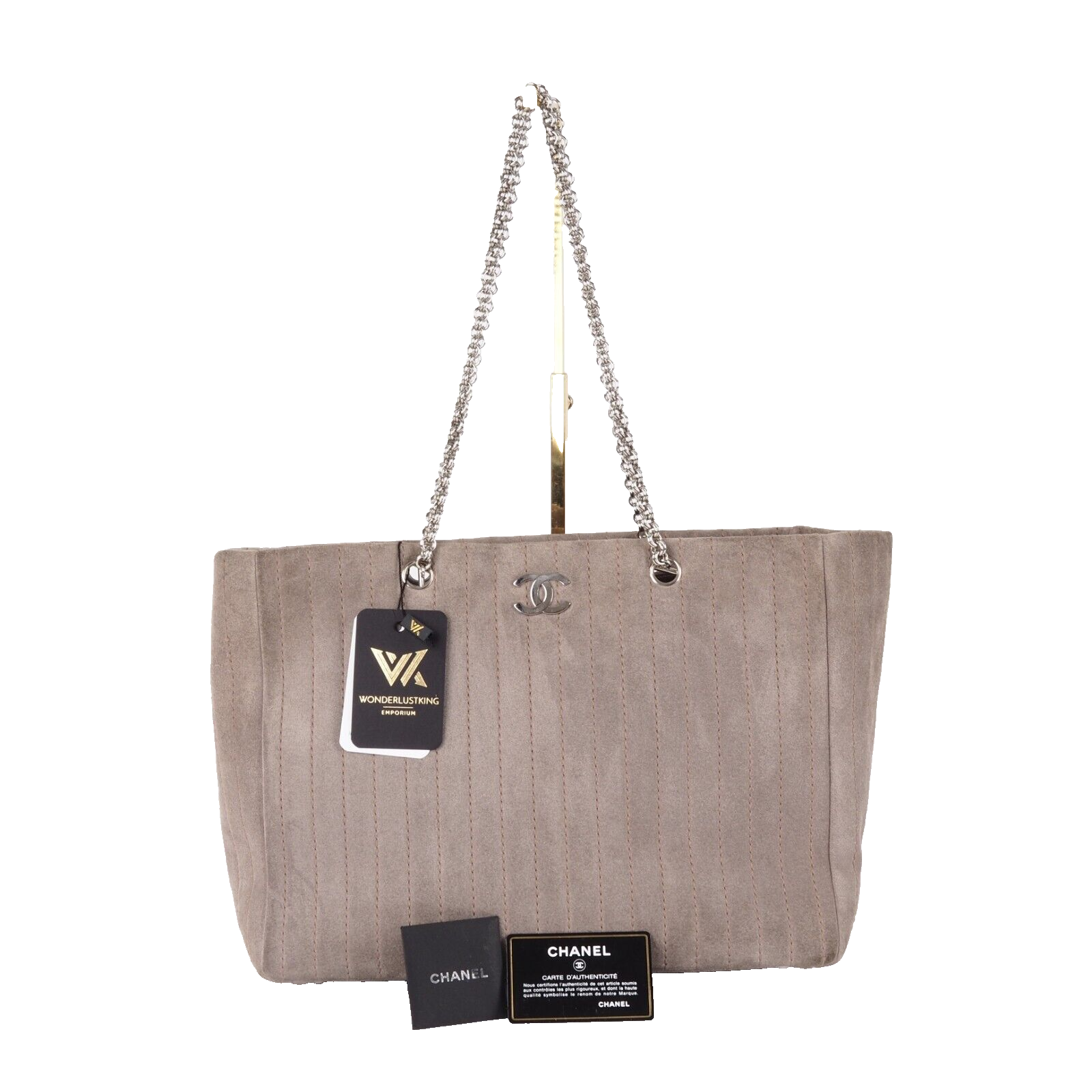 CHANEL grand suede luxury shopping tote designer shopper OP €3600