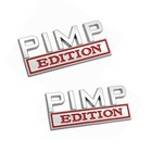 2pcs 3D Pimp Edition Emblem Decal Badges Stickers fits for universal Car Truck