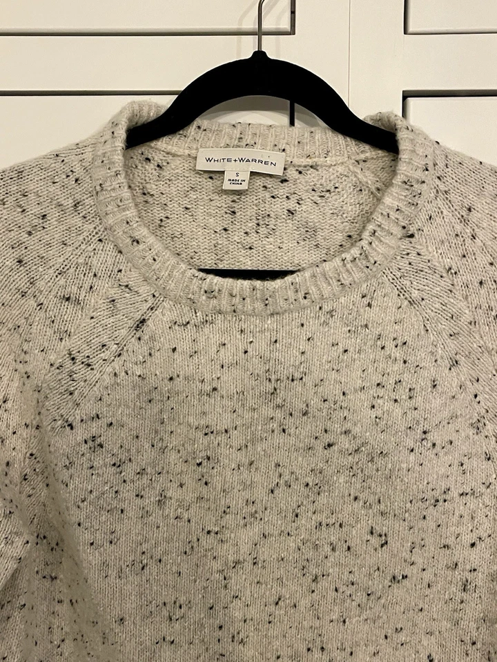 Blanco + Warren Crema Lana Túnica Mujer Pullover Suéter Pequeño Estilo Más Largo Usado en Excelente Condición Foto 4 de 4
