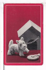 Single Vintage ID Named Dogs, "Bunty", Playing Card DT 8-8 A