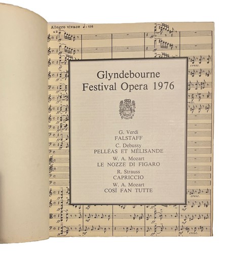 Glyndebourne Festival Opera Programme Book 1976 - Picture 2 of 3