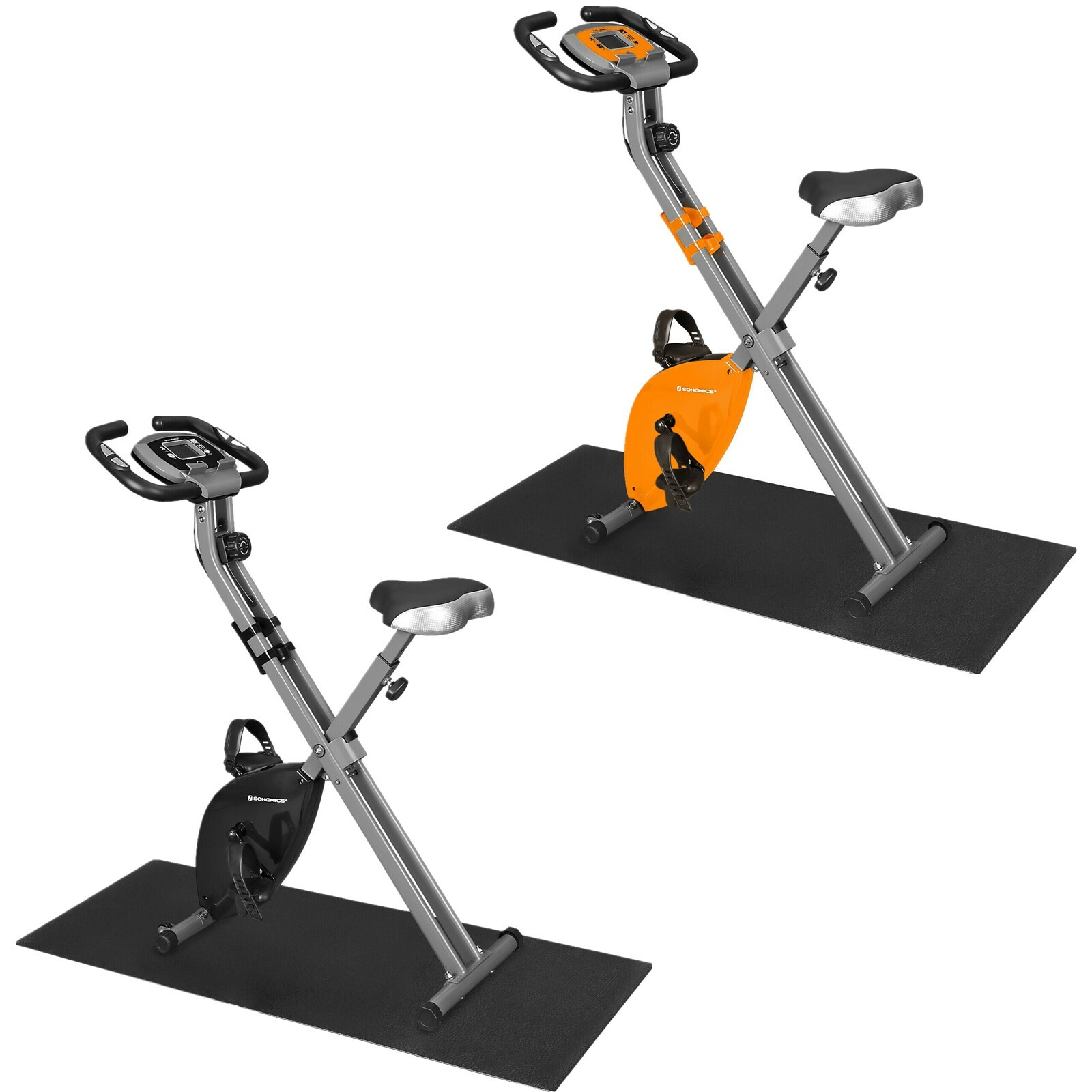 SONGMICS Exercise Bike, Fitness Bicycle, Foldable Indoor Trainer, with