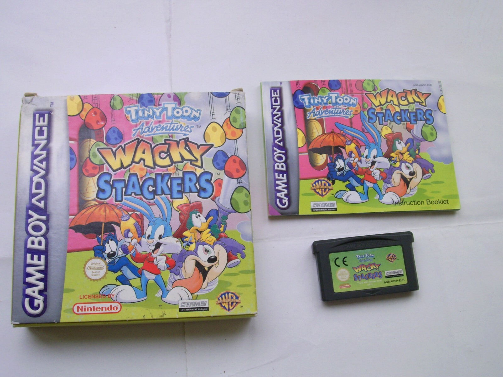 Tiny Toon Gba Nintendo Game Boy Advance Wacky Stackers Adventures COMPLET