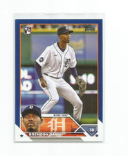 BRENDON DAVIS (Detroit)  2023 TOPPS SERIES 2 BLUE PARALLEL ROOKIE CARD #494