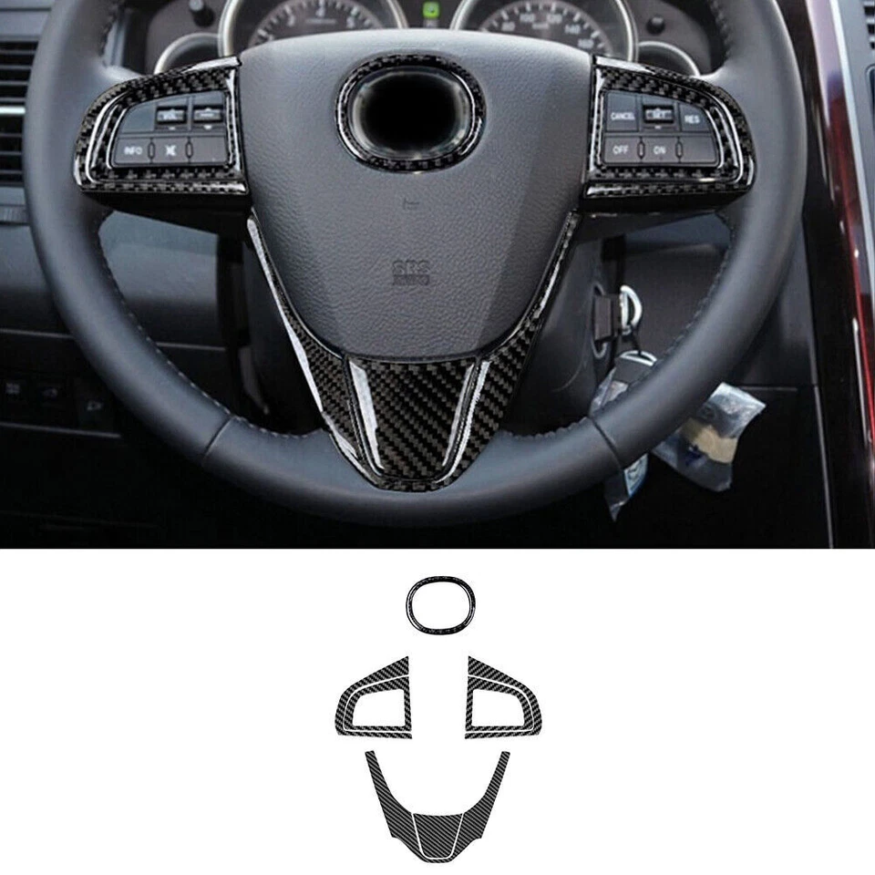 47Pcs Carbon Fiber Full Interior Kit Cover Trim For Mazda CX-9 2010-2015 - Image 3 of 4