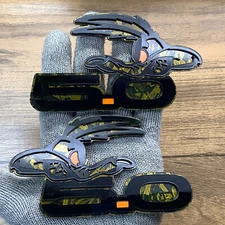 Coyote Badges Emblem Forged Gold Ed Orange Eye for 5.0 Fender Angry Agressive