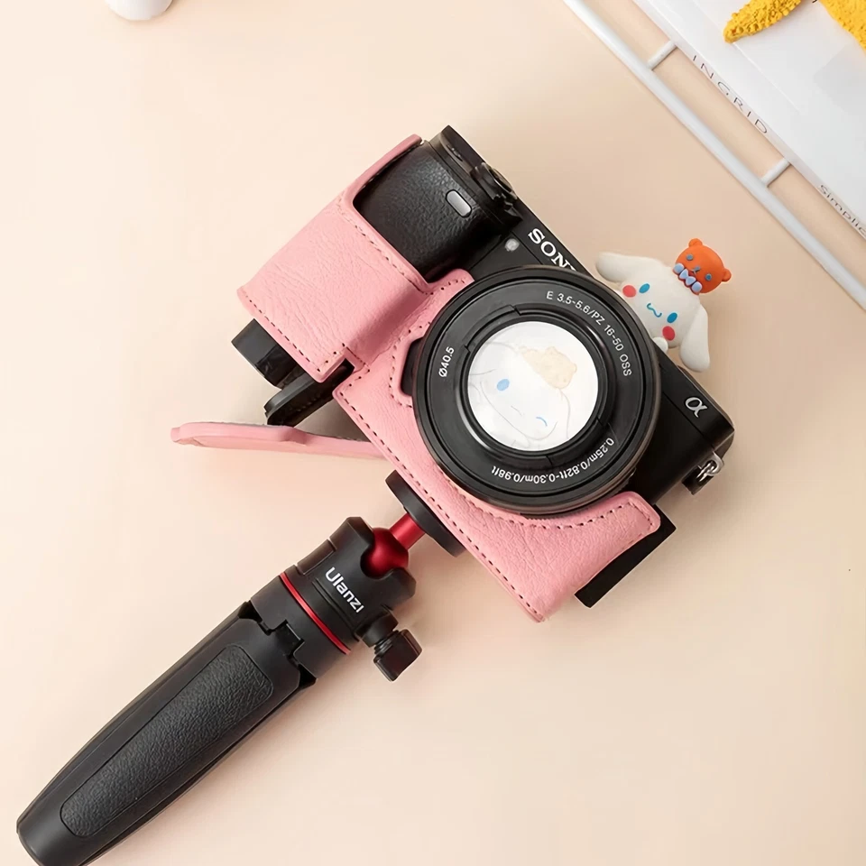 Funda protectora de cuero para cámara para Sony A6400/A6300 Foto 4 de 4